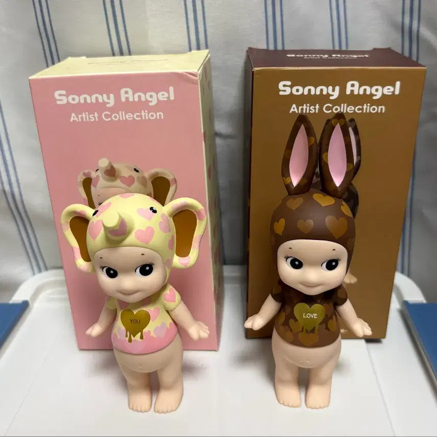 [BUNJANG] Sonny Angel Artist Collection 2013 Heart Choco Rabbit &amp; Elephant Set / 소니엔젤 아티스트 2013 하트 초코 토끼, 코끼리 세트