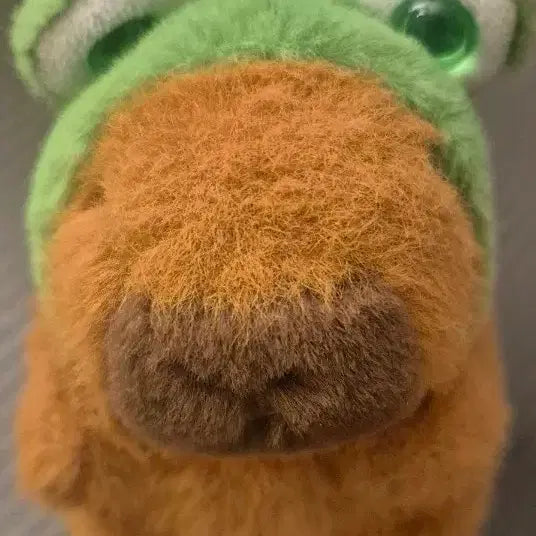 [BUNJANG] Capybara Frog Hat Plush Keychain / 카피바라 인형 키링 판매합니다