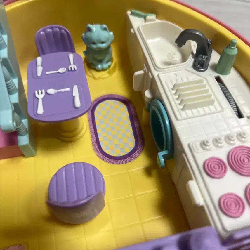 [BUNJANG] 1992 Polly Pocket Lucy Rocket Playset / 대형 폴리포켓 루시로켓 집기류 포함