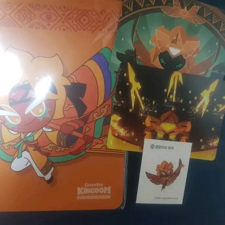[BUNJANG] Cookie Run Gold Cheese Notebook Illustration Card / 쿠키런 골드치즈 공책 띠부 일러 카드