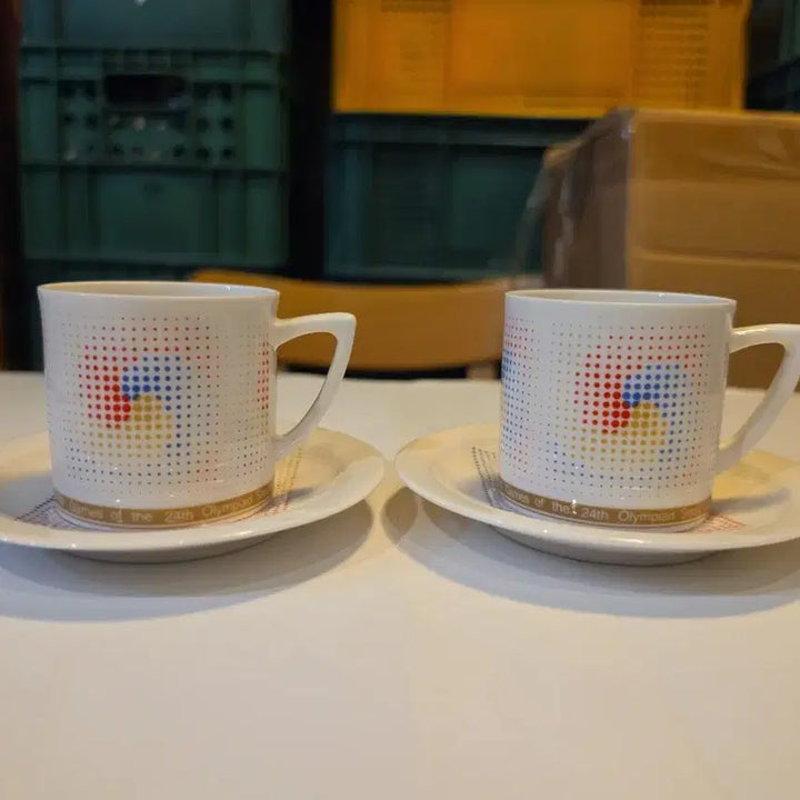 [BUNJANG] Haenamsa 88 Seoul Olympics Commemorative Teacup and Saucer Set / 행남사 88올림픽 기념 찻잔 커피잔