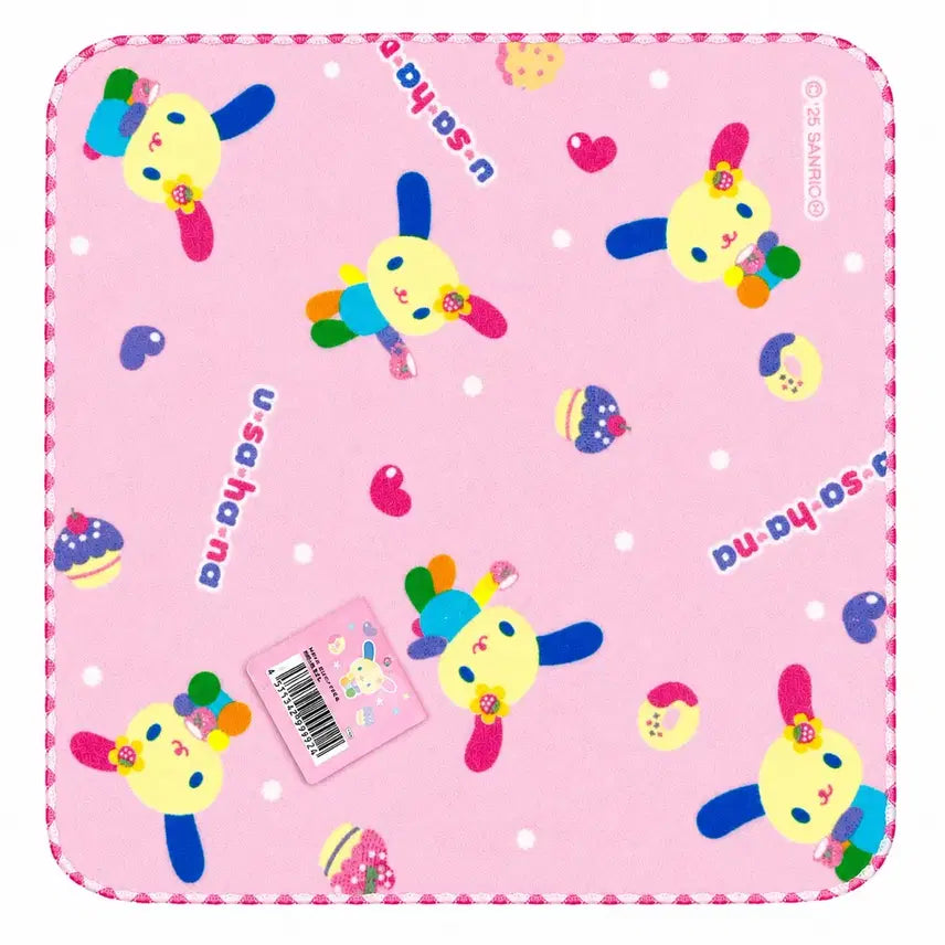 [BUNJANG] Sanrio Usahana Mini Hand Towel Pink / 일본가) 산리오 우사하나 미니 핸드타올 손수건 핑크