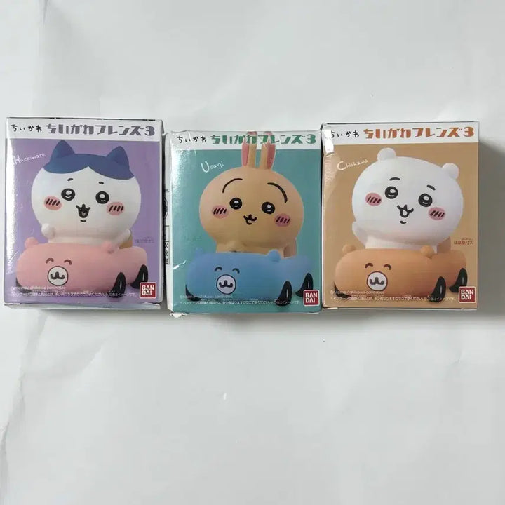 [BUNJANG] Chiikawa Friends 3 Car Set (Chiikawa, Usagi, Hachiwara) / 치이카와 프렌즈3 자동차 일괄 (치이카와 우사기 하치와레)