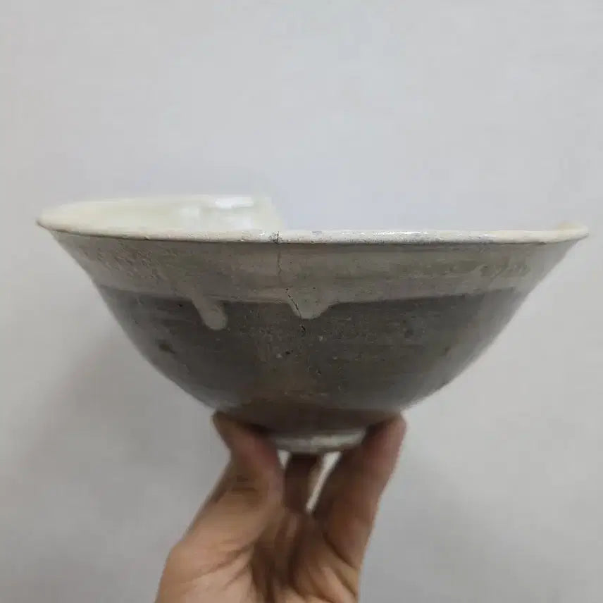 [BUNJANG] Authentic Buncheong Ware Bandumbeom Foot Bowl Antique / 진품 조선초기 분청사기 반덤벙 발 골동품