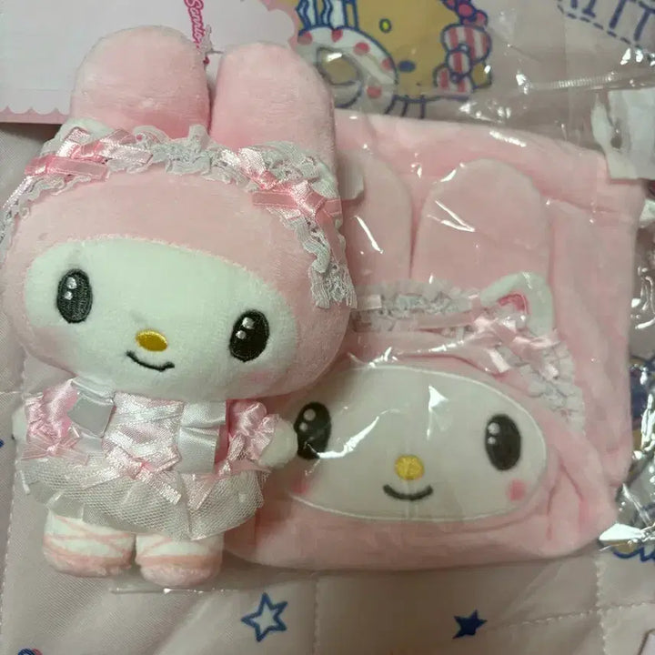 [BUNJANG] Aveil Limited My Melody Ballerina Mascot Pouch Set / 아베일한정 마이멜로디 발레리나 마스코트 파우치 세트(오늘만이가격)