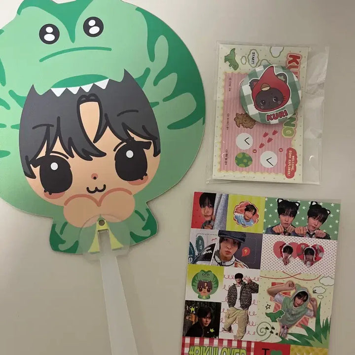 [BUNJANG] NCT WISH Riku Birthday Cafe Goods Bundle Set / 엔시티 위시 리쿠 생카 핀버튼 판스티커 굿즈 포카 럭드