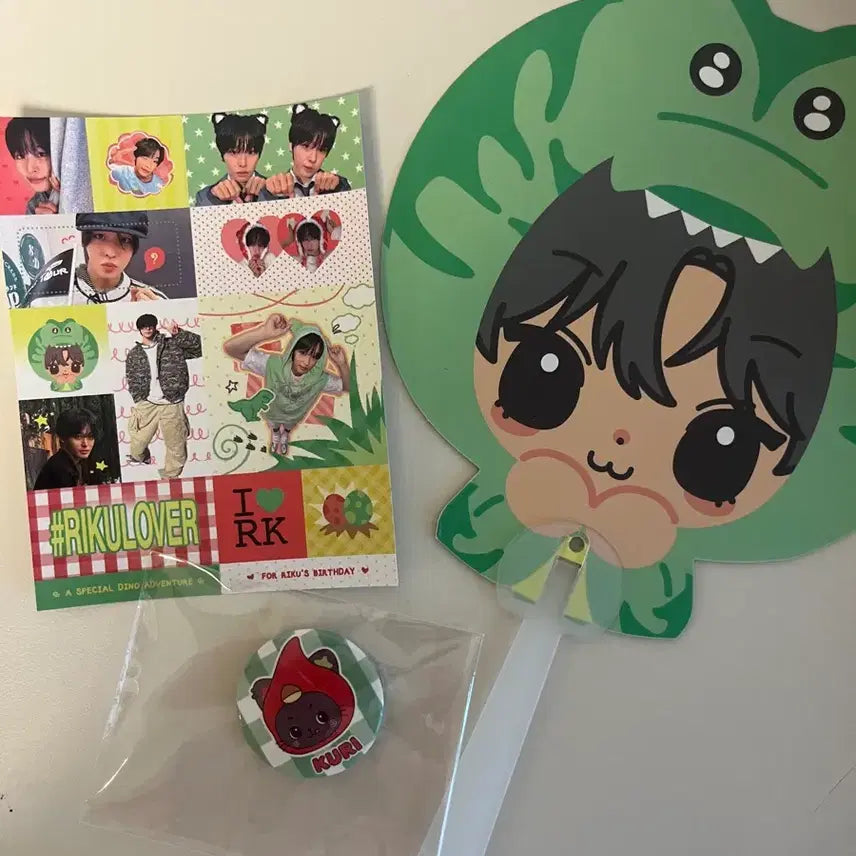 [BUNJANG] NCT WISH Riku Birthday Cafe Goods Bundle Set / 엔시티 위시 리쿠 스티커 핀버튼 굿즈 포카 럭드