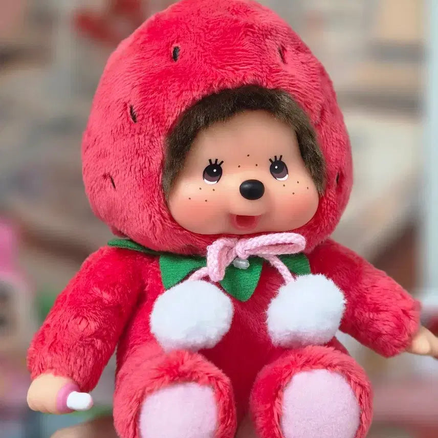 [BUNJANG] Ichigo Strawberry Monchhichi Plush / 이치고 딸기 몬치치