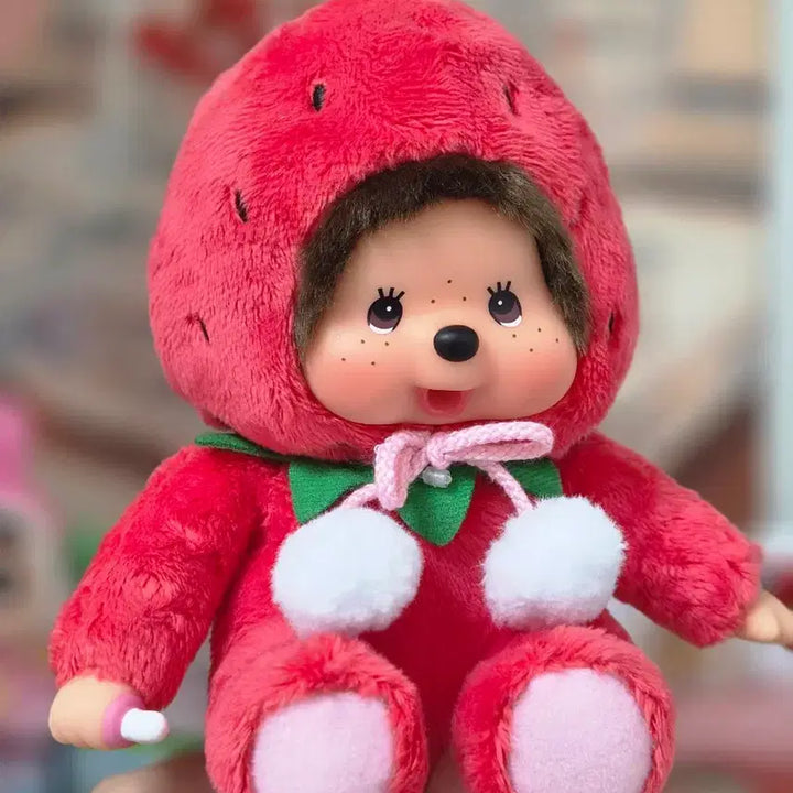 [BUNJANG] Ichigo Strawberry Monchhichi Plush / 이치고 딸기 몬치치