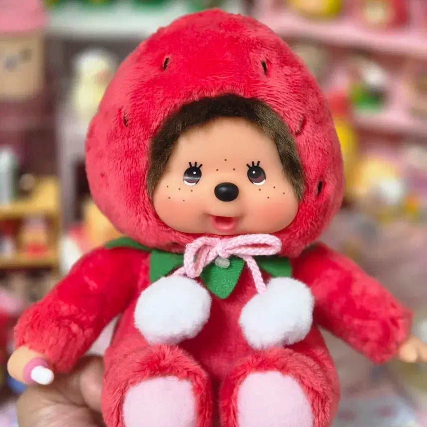 [BUNJANG] Ichigo Strawberry Monchhichi Plush / 이치고 딸기 몬치치
