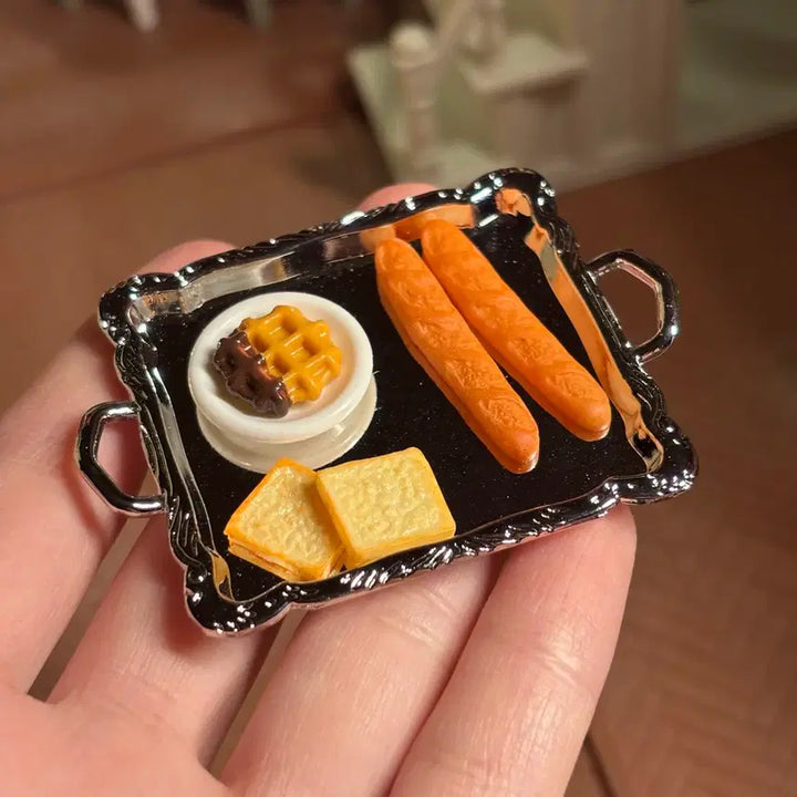[BUNJANG] Miniature Metal Dessert Tray Display / 미니어처 금속 디저트 트레이
