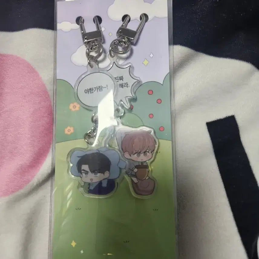 [BUNJANG] Seon Neomneun Sai Acrylic Keychain with Sealed Photocard / 선  넘는 사이 아크릴 키링 미개봉 포토카드 포함