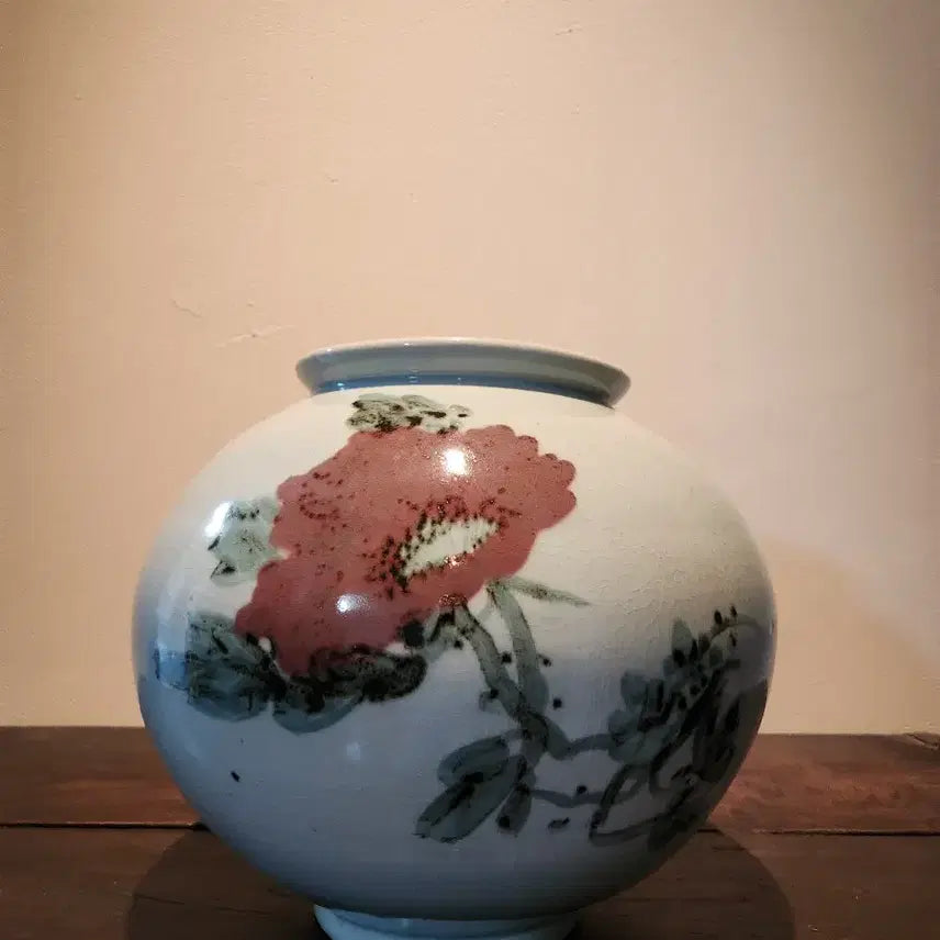 [BUNJANG] Sookwangyo Baekseok Lee Jeong-ha Artist White Porcelain Buncheodo Moonho Vase / [달항아리] 수광요 백석 이정하 작가 백자철화진사 부귀도문호