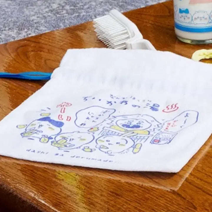 [BUNJANG] Chiikawa Onsen Lottery Goods Bundle Set (Towel, Rubber Charm, Memo Pad, Pouch) / 치이카와 온천 쿠지 러버참, 타월, 메모지, 파우치 일괄판매