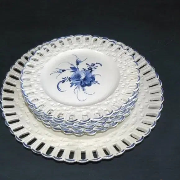 [BUNJANG] Italian Hand-Painted Serving Plate Set (7 Pieces) / 이태리 핸드페인트 서빙 플레이트
