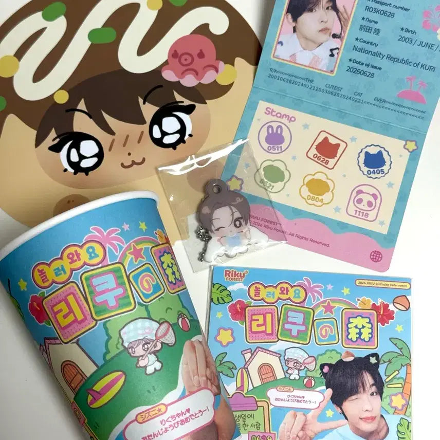 [BUNJANG] NCT WISH Riku Cafe Goods Bundle Set / 엔시티위시 리쿠 라무네님 생카 비공굿 일괄