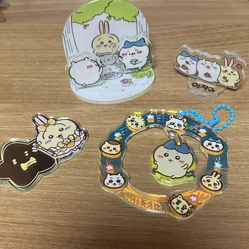 [BUNJANG] Munjakwi Mirror Acrylic Keyring Set / 먼작귀 거울 아크릴 키링세트