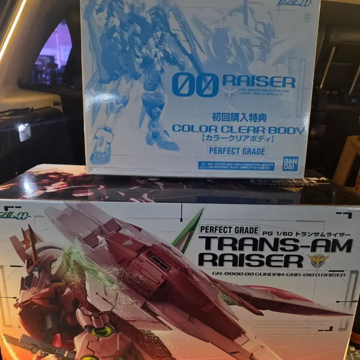 [BUNJANG] Bandai PG 1/60 Trans-Am Raiser "Gundam 00" Model Kit w/ Clear Body Set / 반다이 PG 1/60 트란잠 라이저 가조 + 클리어 보디