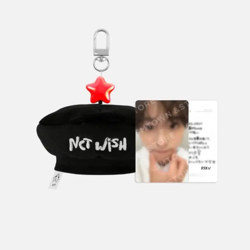 [BUNJANG] NCT WISH Riku 1st Anniversary MD Beret Hat Keyring Set / 미사용) 엔시티 위시 리쿠 베레모 모자 키링 1주년 엠디
