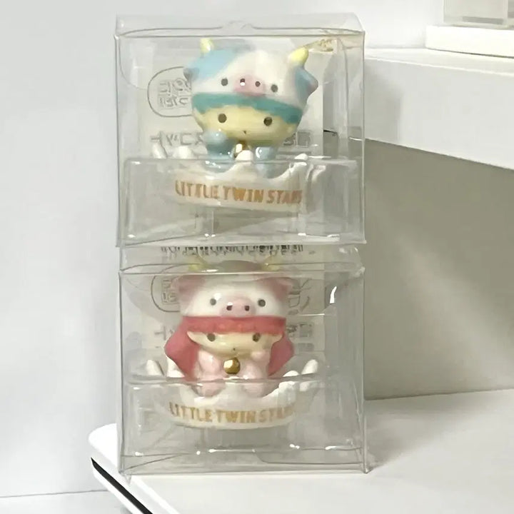 [BUNJANG] Sanrio Little Twin Stars Kiki Lala Zodiac Year of the Ox Ceramic Figurine / 산리오 리틀트윈스타 키키라라 복을 부르는 십이간지 소띠 도자기 피규어