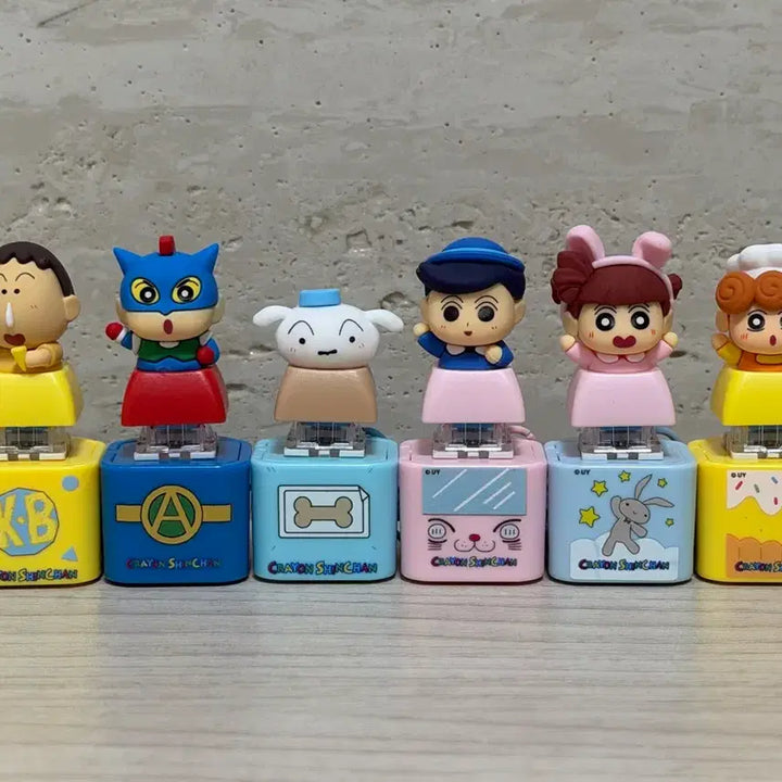 [BUNJANG] Crayon Shin-chan Shin-chan Figure Keycap 6 Types Set (Includes Hidden) / [일괄] 크레용신짱 짱구 피규어 키캡 6종 세트(히든 포함)