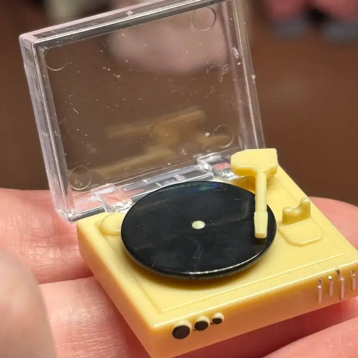 [BUNJANG] Retro Turntable Miniature Yellow / 레트로 턴테이블 lp 미니어처 옐로우