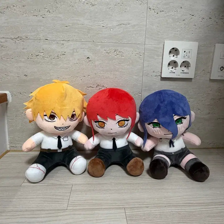 [BUNJANG] Chainsaw Man Denji Makima Lege Medium Seating Doll Bundle Set / [일괄] 체인소맨 덴지 마키마 레제 중형 시팅 인형 세트
