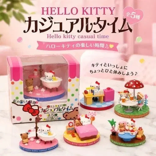 [BUNJANG] Hello Kitty Casual Time Desk Figure Ver. / [고전]헬로키티 캐주얼 타임 피규어 책상 ver