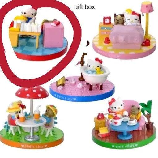 [BUNJANG] Sanrio Hello Kitty Casual Time Figure Desk Version / [고전]헬로키티 캐주얼 타임 피규어 책상 ver