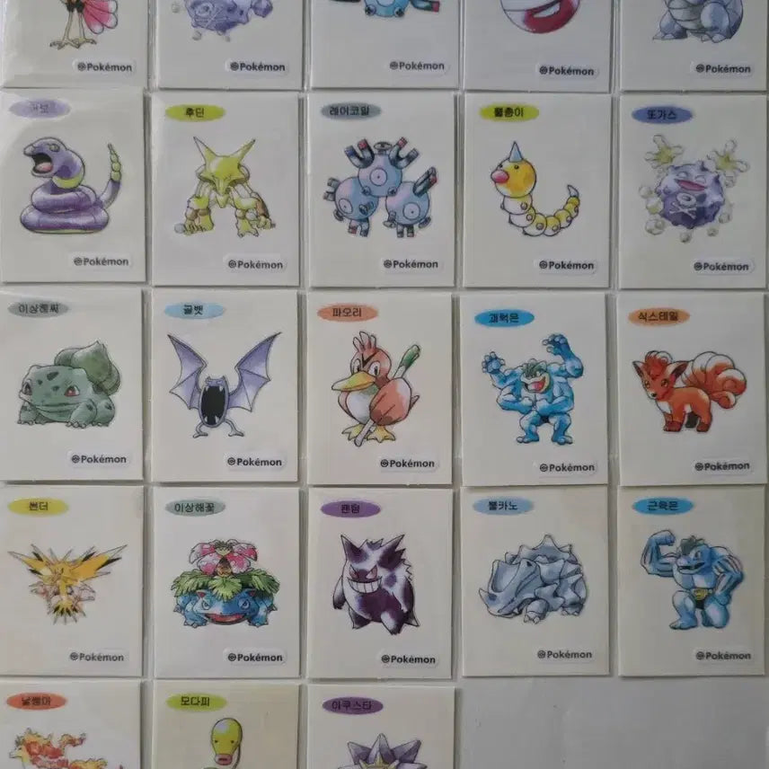 [BUNJANG] Pokemon Artwork Stickers Bundle Set (No Duplicates) / 포켓몬 아트워크 띠부씰 (중복X/일괄)