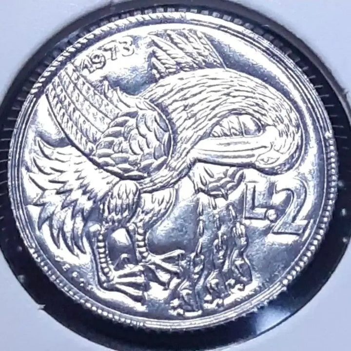 [BUNJANG] San Marino 1973 2 Lire Uncirculated Coin / 희귀 산마리노 미사용 1973년 2리라.외국주화 주화 화폐 동전
