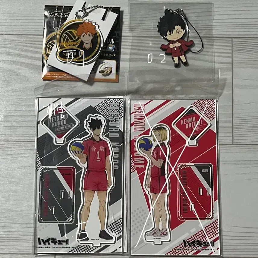[BUNJANG] Haikyu!! Hinata Shoyo Keyring &amp; Kuroo Tetsuro Acrylic Stand Keyring / 하이큐 히나타 키링 쿠로오 아크릴스탠드 키링