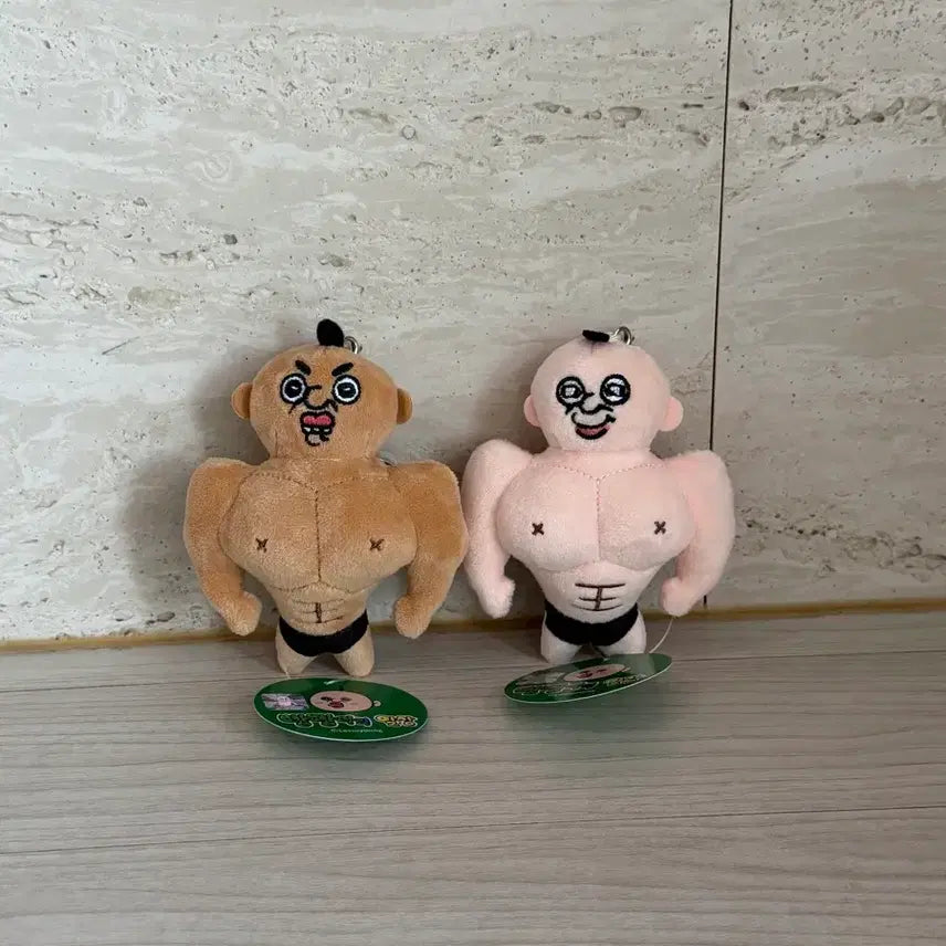 [BUNJANG] Muscle Bread Keychain Set (Tanning &amp; Basic Versions) / [일괄] 근육 빵빵이 인형 키링 세트