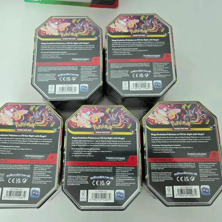 [BUNJANG] Pokemon TCG Mega Gengar and Mega Clefable North American Edition Tin Case - Sealed / 포켓몬카드 메가 팬텀 북미판 틴케이스 미개봉