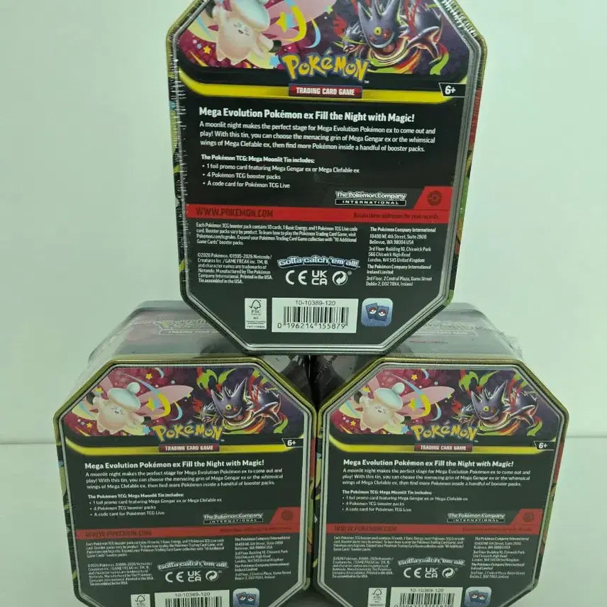[BUNJANG] Pokemon TCG Mega Gengar and Mega Clefable North American Edition Tin Case - Sealed / 포켓몬카드 메가 팬텀 북미판 틴케이스 미개봉