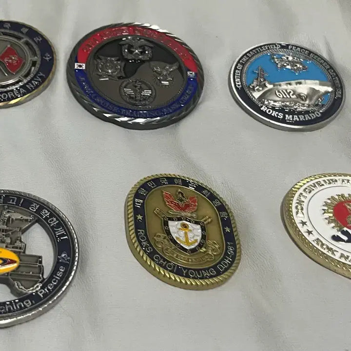 [BUNJANG] Republic of Korea Navy Coin Bundle Set / 함코인 7종 일괄로 판매합니다
