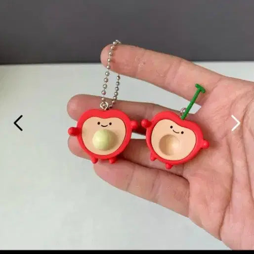 [BUNJANG] Qualia Cherry Couple Keyring Set / 미개봉) 퀄리아 체리 커플 키링 가챠