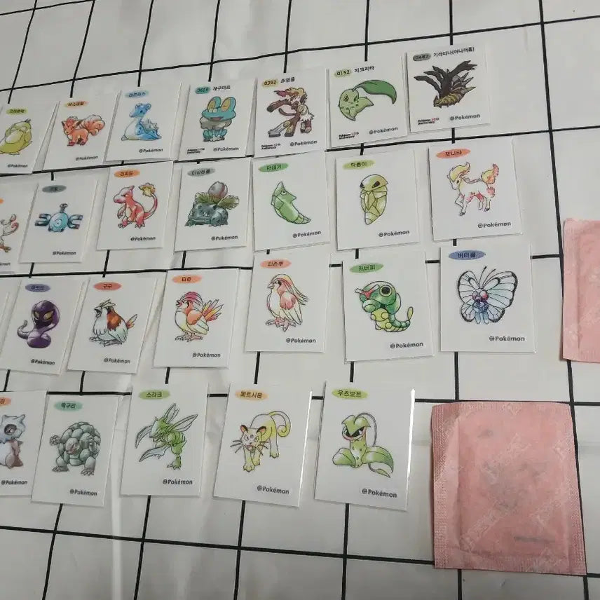 [BUNJANG] Pokemon 30th Anniversary Artwork Ttibusal Bundle Set / 포켓몬 30주년 아트웍 띠부씰 29장 일괄판매