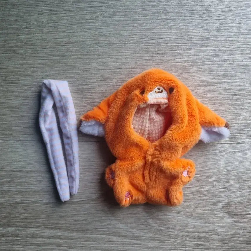 [BUNJANG] 10cm Fox Plush Doll Clothes Bundle: Spacesuit, Scarf / 10cm 여우 인형옷 우주복 목도리 누이옷