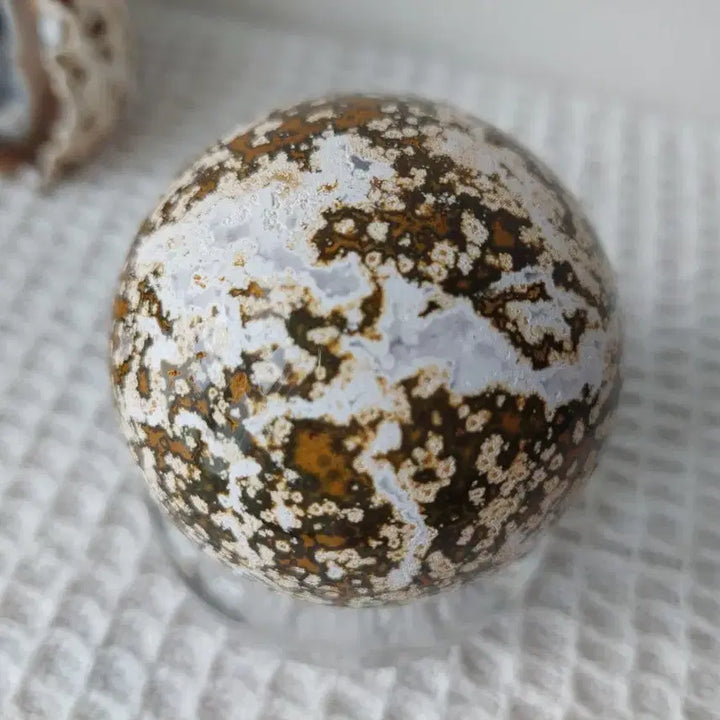 [BUNJANG] Ocean Jasper Sphere with Stand / 오션재스퍼 스피어 팝니다.