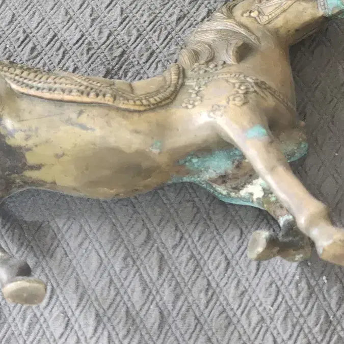 [BUNJANG] European Antique Brass Horse Figurine / 유럽 앤틱  황동 말