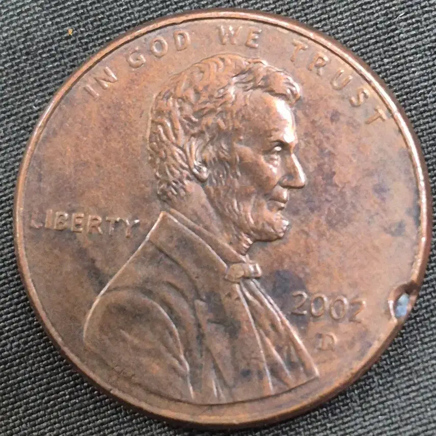 [BUNJANG] 2002 D Lincoln Cent Die Clip Error Coin / 2002년 D링컨 센트. 다이 크립 에러 주화