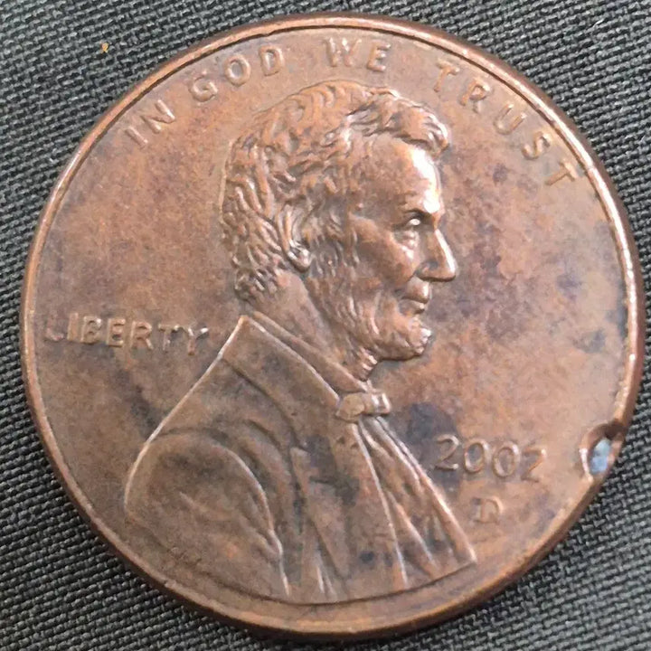 [BUNJANG] 2002 D Lincoln Cent Die Clip Error Coin / 2002년 D링컨 센트. 다이 크립 에러 주화