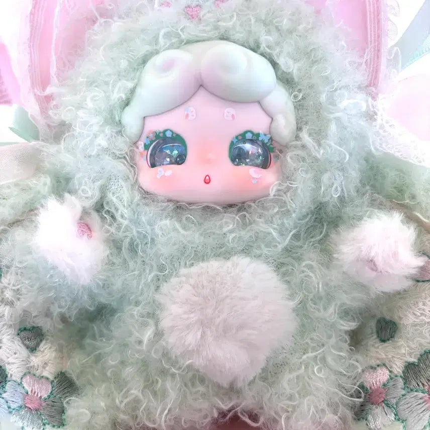 [BUNJANG] Bamtooki V6 Teatime Hidden Mint Teddy Bear / 밤토끼 v6 티타임 히든 민트 뽀글이