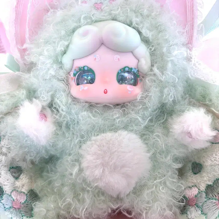 [BUNJANG] Bamtooki V6 Teatime Hidden Mint Teddy Bear / 밤토끼 v6 티타임 히든 민트 뽀글이