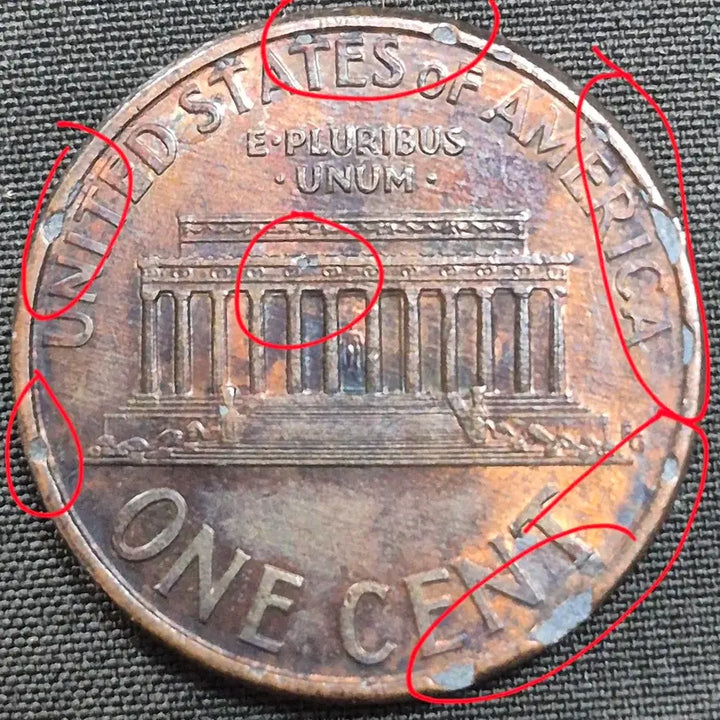 [BUNJANG] 1999 Lincoln Cent Mint Error Coin / 1999년p링컨.센트 다이 크립 주조 오류 주화