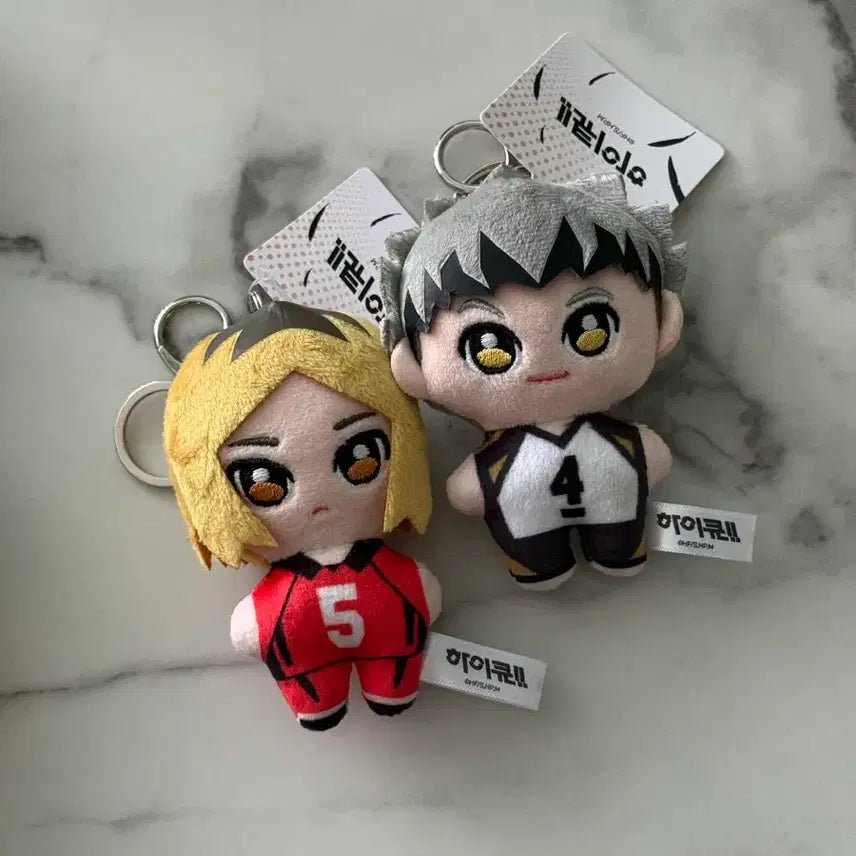 [BUNJANG] Haikyuu!! Tetsuro Kuroo / Kenma Kozume Plush Keychain Set / 하이큐!! 쿠로오 테츠로 / 코즈메 켄마 인형 키링
