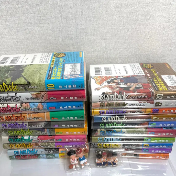 [BUNJANG] Slam Dunk Japanese Edition Manga Complete Set &amp; Vintage Figure Keychain / 슬램덩크 일본어판 원서 신장판 만화책 전권 고전 피규어 키링