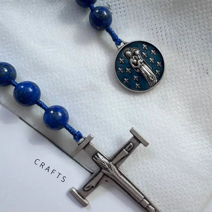 [BUNJANG] Lapis Lazuli Rosary Handmade / 천연 청금석 라피스라줄리 원석 수공예 묵주