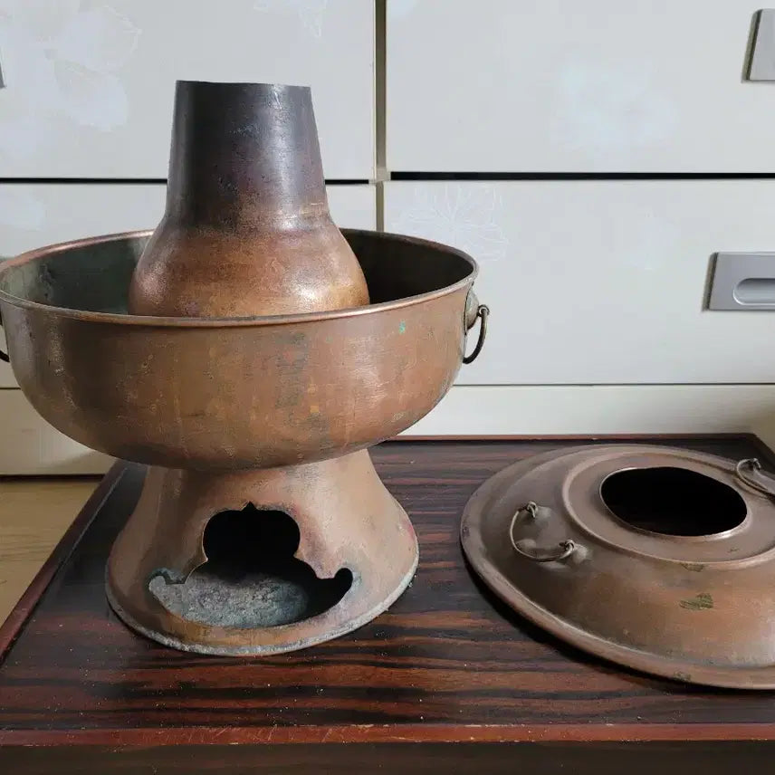 [BUNJANG] Vintage Red Copper and Brass Shinseollo Pot / 적동 .황동 신설로